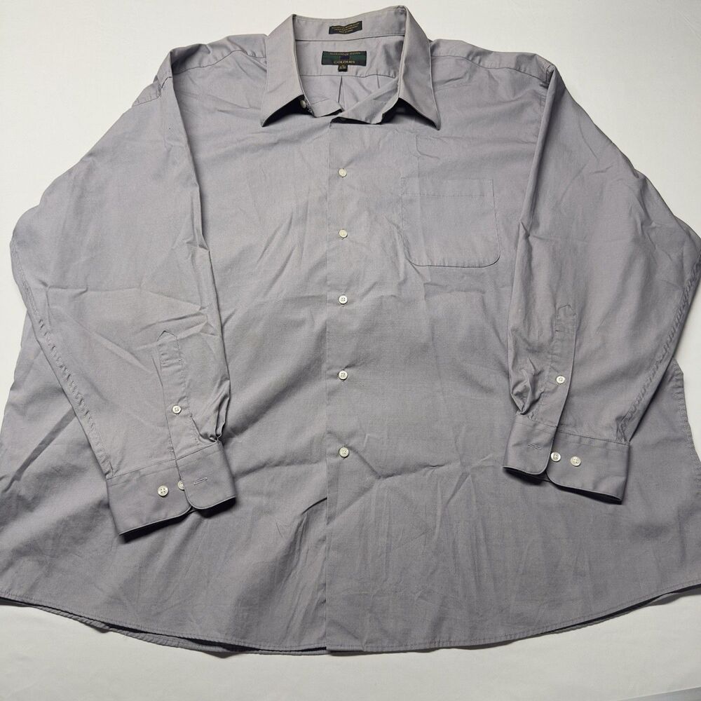 Alexander Julian Light Gray Long-Sleeve Dress Shirt 19.5 34/35